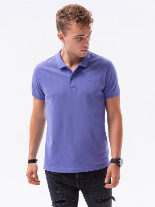 Ombre Clothing Pánské basic polo tričko Douglas fialová S1374