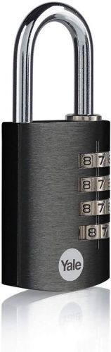 Zámek visací Yale Yale YE3CB/38/131/1/BK aluminium combination padlock