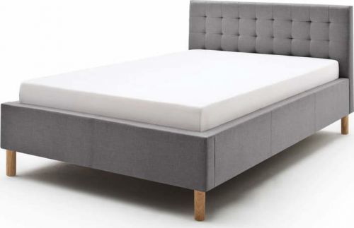 Šedá dvoulůžková postel Meise Möbel Malin, 140 x 200 cm
