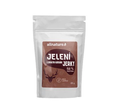 Allnature Jelení Jerky s divokým kořením 25g