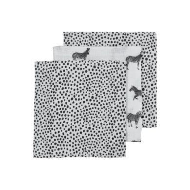Meyco Gázové pleny 3-Pack Zebra Animal / Cheetah 70 x 70 cm