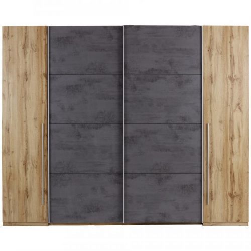 Skříň S Posuvnými Dveřmi Tokio Grafitová / Barvy Dubu