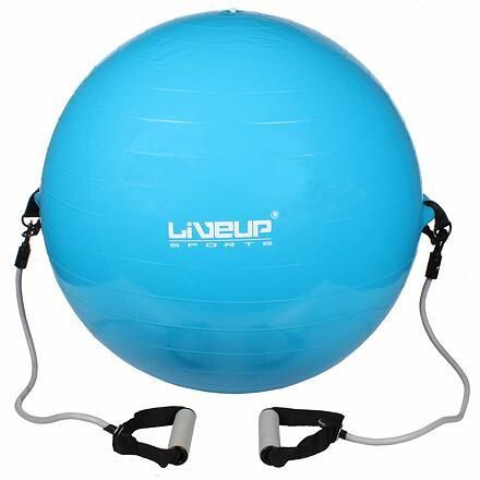 LiveUp Flex LS3227 gymball s expandery modrá