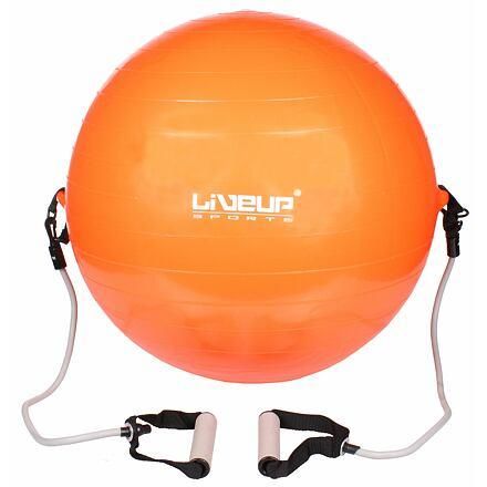 LiveUp Flex LS3227 gymball s expandery oranžová