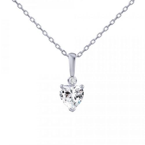 Stříbrný náhrdelník srdce Aris s Brilliance Zirconia - PRGPHP0001NW