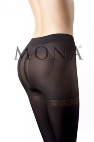 Mona 50 den Micro Push Up Punčochové kalhoty 2 grafitová (tmavě šedá)