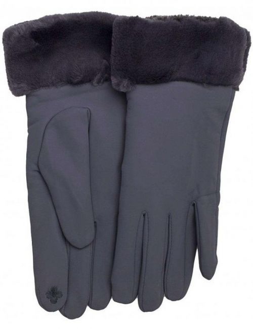 Tmavě šedé dámské zateplené rukavice