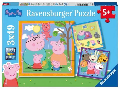 Ravensburger Prasátko Peppa 3x49 dílků