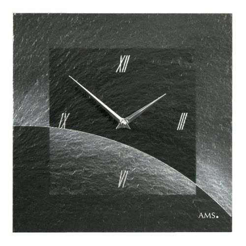 AMS Designové nástěnné břidlicové hodiny 9518 AMS 30cm