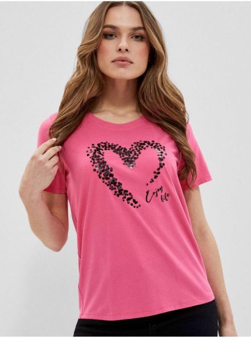 Růžové dámské tričko Moodo