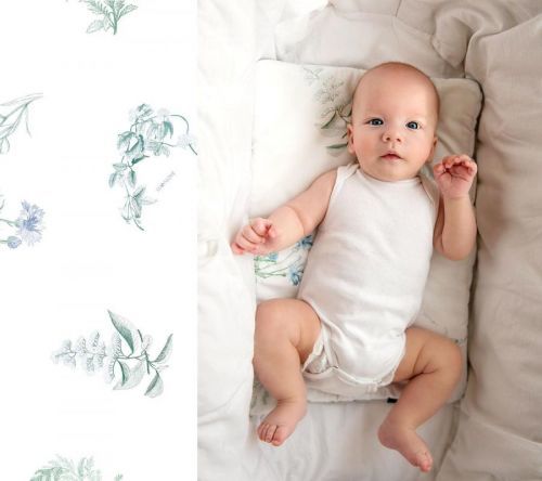 Lullalove Polštář nejen pro miminka Luční Kvítí Modré