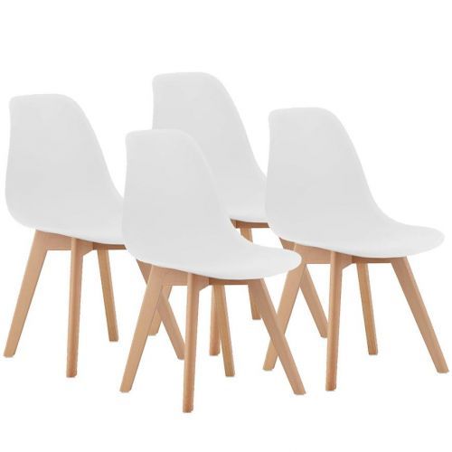 Set 4 Židlí Kito Bílý 9060