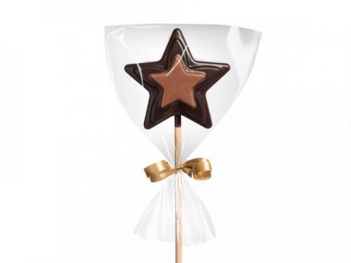 Čokoládová hvězda  hořko - mléčná - Čokoládovna Janek