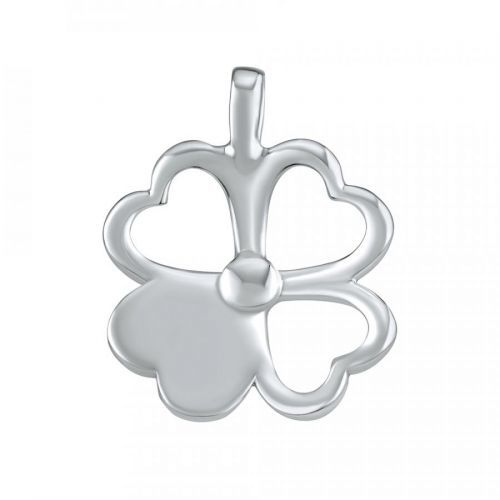 Přívěsek čtyřlístek Stingo z bílého zlata  - PRGPAP0505PGW