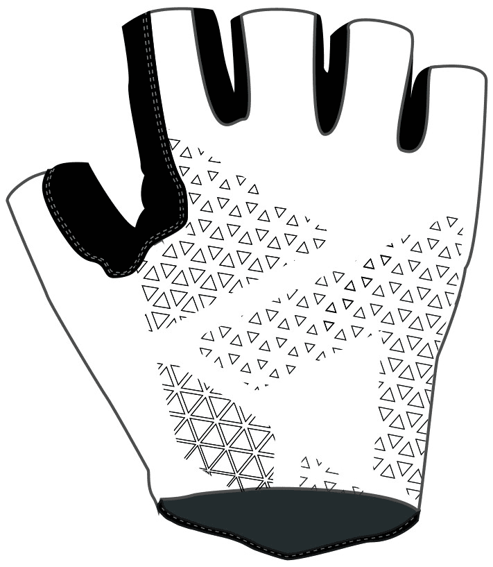 cyklo rukavice Sarca, white-black - S