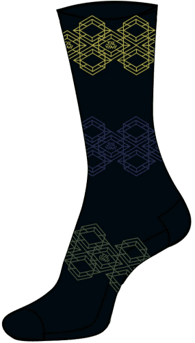 cyklo ponožky Dogana, black-plum - 36-38