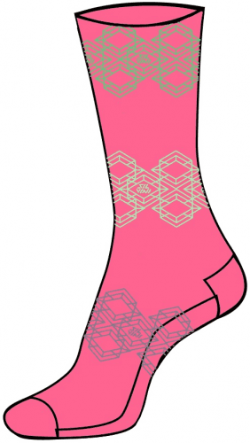 cyklo ponožky Dogana, coral-green - 36-38