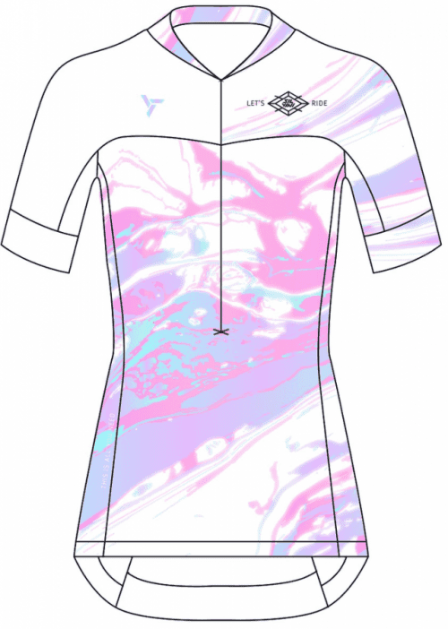 cyklo dres Catirina, white-blush - XS