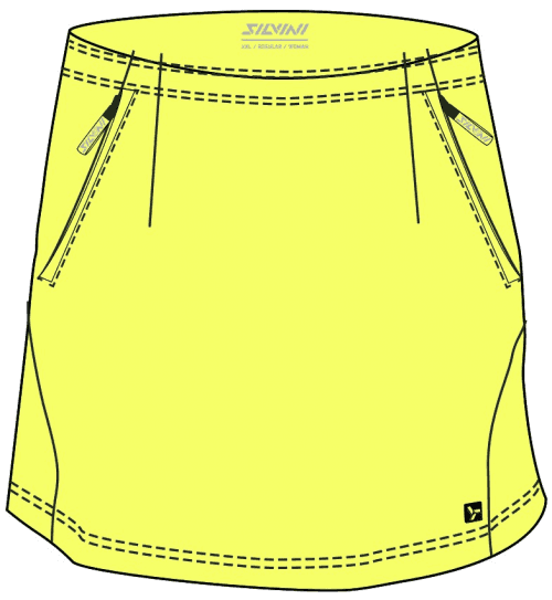 cyklo sukně Invio, yellow-black - XS