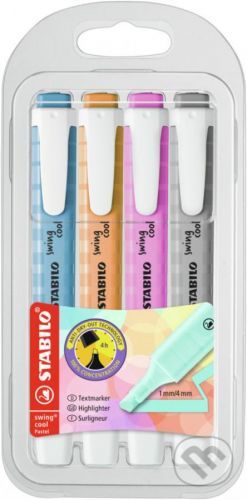 Zvýrazňovač - STABILO swing cool Pastel Edition - 4 ks balenie - STABILO