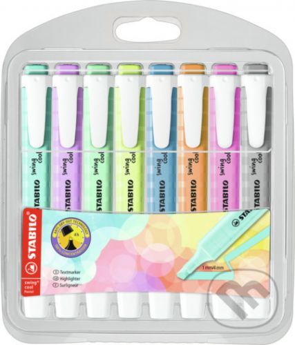 Zvýrazňovač - STABILO swing cool pastel - 8 ks balenie - STABILO