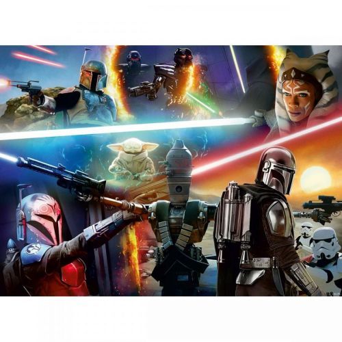 Ravensburger puzzle 132799 Star Wars Mandalorian Křížová palba 300 XXL dílků