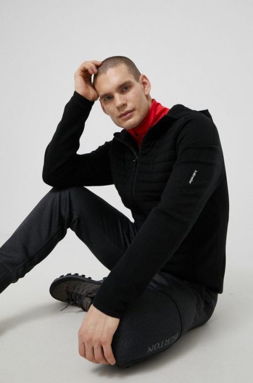 Mikina Icebreaker pánská, černá barva, hladká