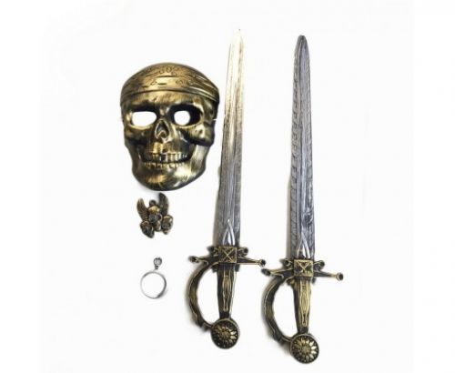 Pirátská sada s maskou a 2 meči