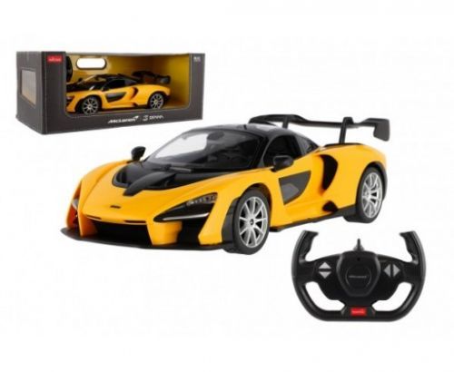 Auto RC McLaren žluté plast 32cm 2,4GHz na dálk. ovládání na baterie v krabici 43x18x22cm