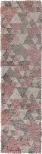 Růžovo-šedý koberec Flair Rugs Nuru, 60 x 230 cm