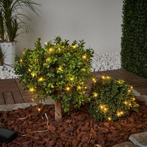 STAR TRADING Dew Drop - solární světelný řetěz 250 cm, kov, 1W, P: 250 cm