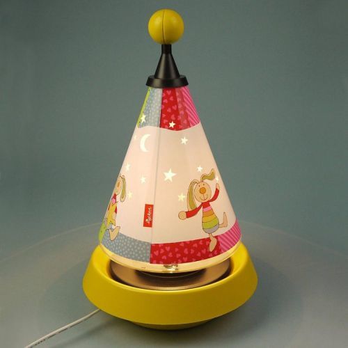 Niermann Standby Stolní lampa noční světlo Carrousel Rainbow Rabbit, Dětský pokoj, plast, G4, 20W, K: 35cm