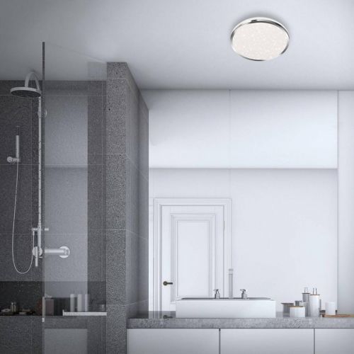 Briloner LED stropní světlo 3403 IP44 hvězdný dekor, Ø 28cm, Koupelna, plast, 12W, K: 7cm