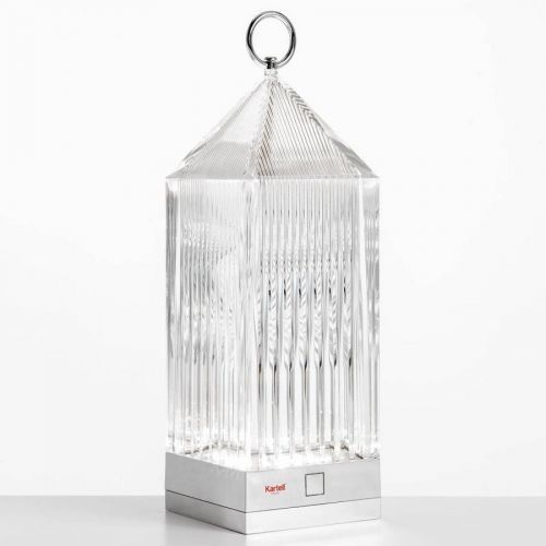 Kartell Lantern LED stolní lampa, transparent IP54, akryl, 1.2W, P: 9.5 cm, L: 9.5 cm, K: 31cm