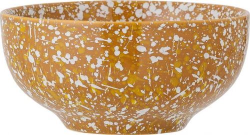 Oranžovo-bílá kameninová miska Bloomingville Carmel, ø 15,5 cm