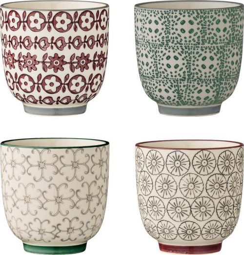 Sada 4 kameninových šálků Bloomingville Karine, 180 ml