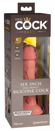 King Cock Elite 6 - adhesive, lifelike dildo (15cm) - natural