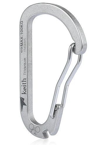 Karabina Keith Titanium Titanium Carabiner Barva: šedá