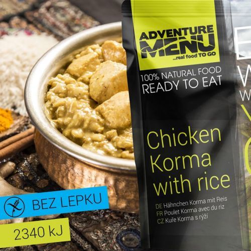 Hotové jídlo Adventure Menu Kuře Korma s rýží 400 g