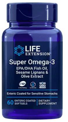 Life Extension Super Omega-3 EPA/DHA Fish Oil, Sesame Lignans & Olive Extract (rybí olej se sezamovými lignany a olivovým extraktem), 60 enterických …