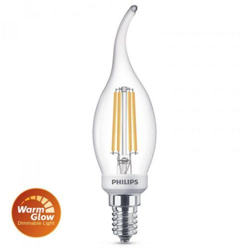 Philips LED žárovka BA35 3, 4W 2700K WarmGlow Ra90, E14, 3.4W, Energetická třída: D, P: 12.5 cm
