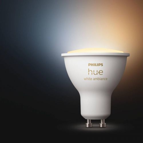 Philips HUE Hue White Ambiance 4, 3 W GU10 LED žárovka, plast, GU10, 4.3W, Energetická třída: G, P: 5.8 cm
