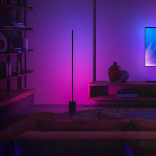 Philips HUE Hue Gradient Signe LED stojací lampa černá, Obývací pokoj / jídelna, hliník, plast, 29W, Energetická třída: G, P: 11 cm, L: 11 cm, K: 145.8cm