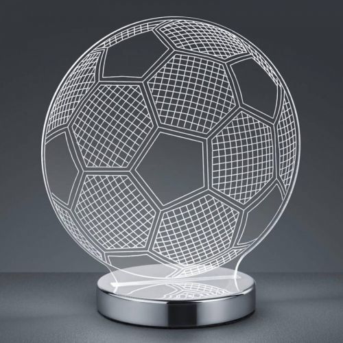 Reality Leuchten 3D hologramová stolní lampa Ball - barva volitelná, Obývací pokoj / jídelna, akryl, kov, 7W, P: 20 cm, L: 12 cm, K: 21.5cm