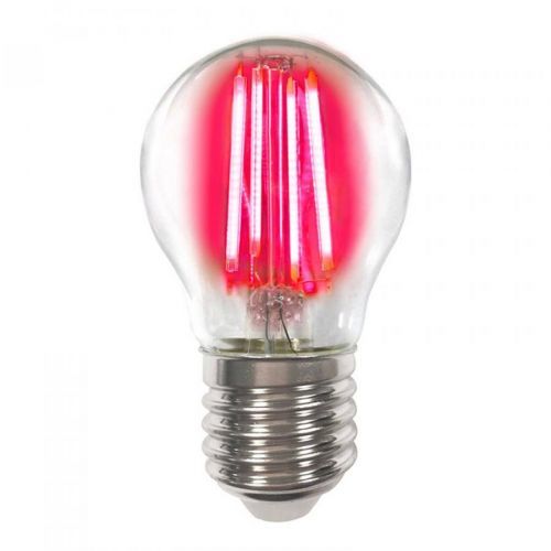 LIGHTME Barevná E27 4W LED žárovka Filament, červená, E27, 4W, P: 7.7 cm