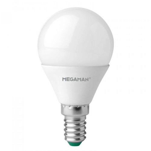 Megaman LED žárovka E14 kapka 5, 5W, opálová, teplá bílá, E14, 5.5W, Energetická třída: F, P: 8.4 cm