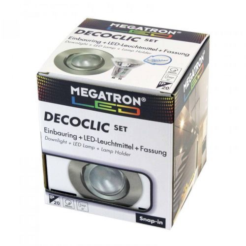 MEGATRON LED spot Decoclic Set GU10 4, 5 W, železo, Obývací pokoj / jídelna, hliník, GU10, 4.5W