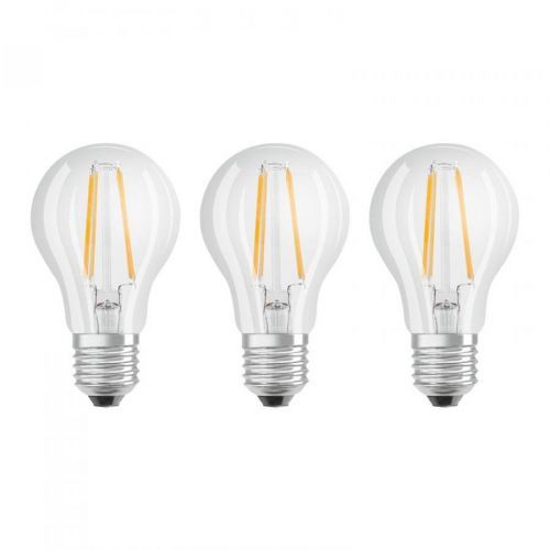 OSRAM LED žárovka E27 Classic 840 6, 5W čirá 3ks, E27, 6.5W, Energetická třída: E, P: 12 cm