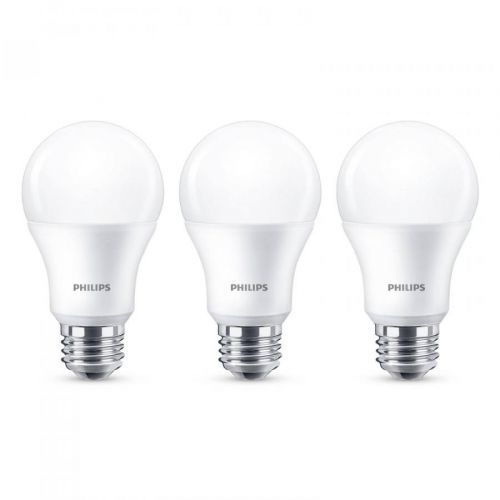 Philips E27 LED žárovka A60 8W 2700K matná set 3ks, plast, E27, 8W, P: 10.8 cm