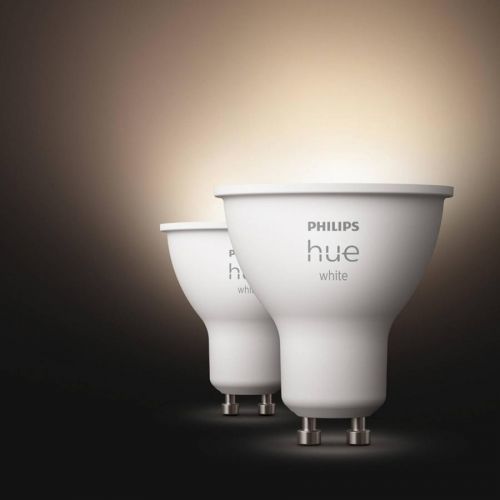 Philips HUE Hue White 5, 2 W GU10 LED žárovka, sada 2ks, plast, GU10, 5.2W, Energetická třída: F, P: 5.4 cm